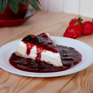 Cheesecake Calda De Geleia Vermelha