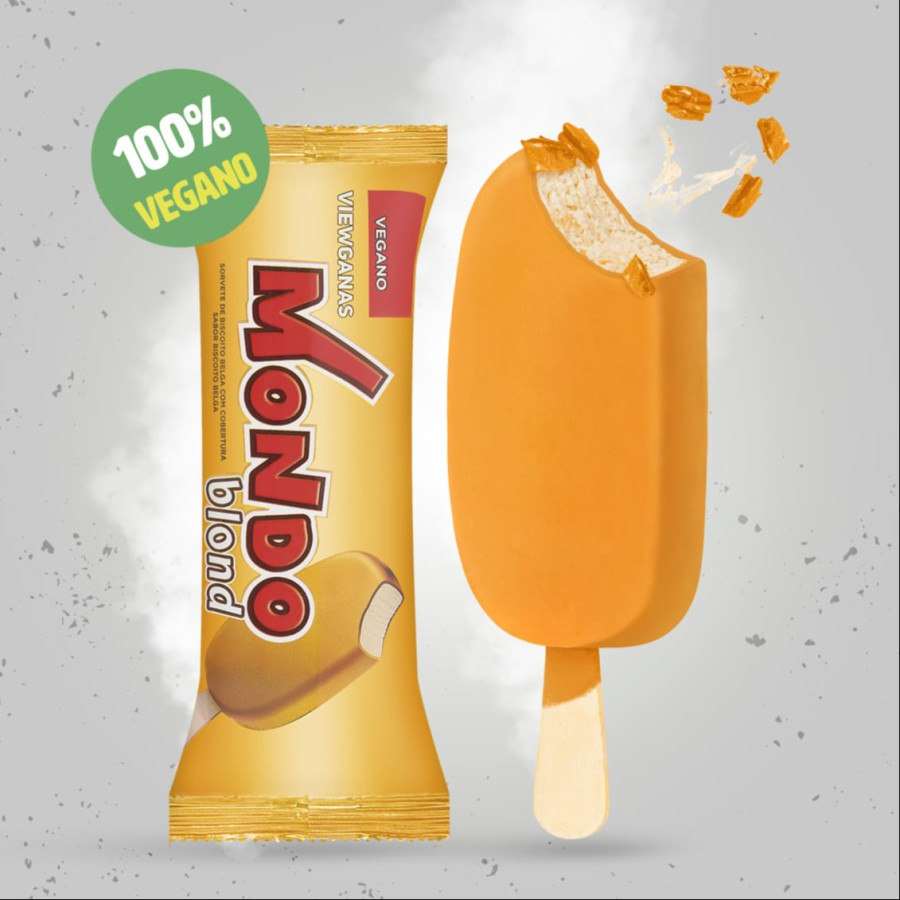 Sorvete Mondo - Blond Biscoito Belga