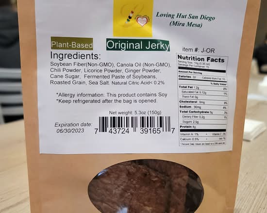 Loving Hut Jerky--Original