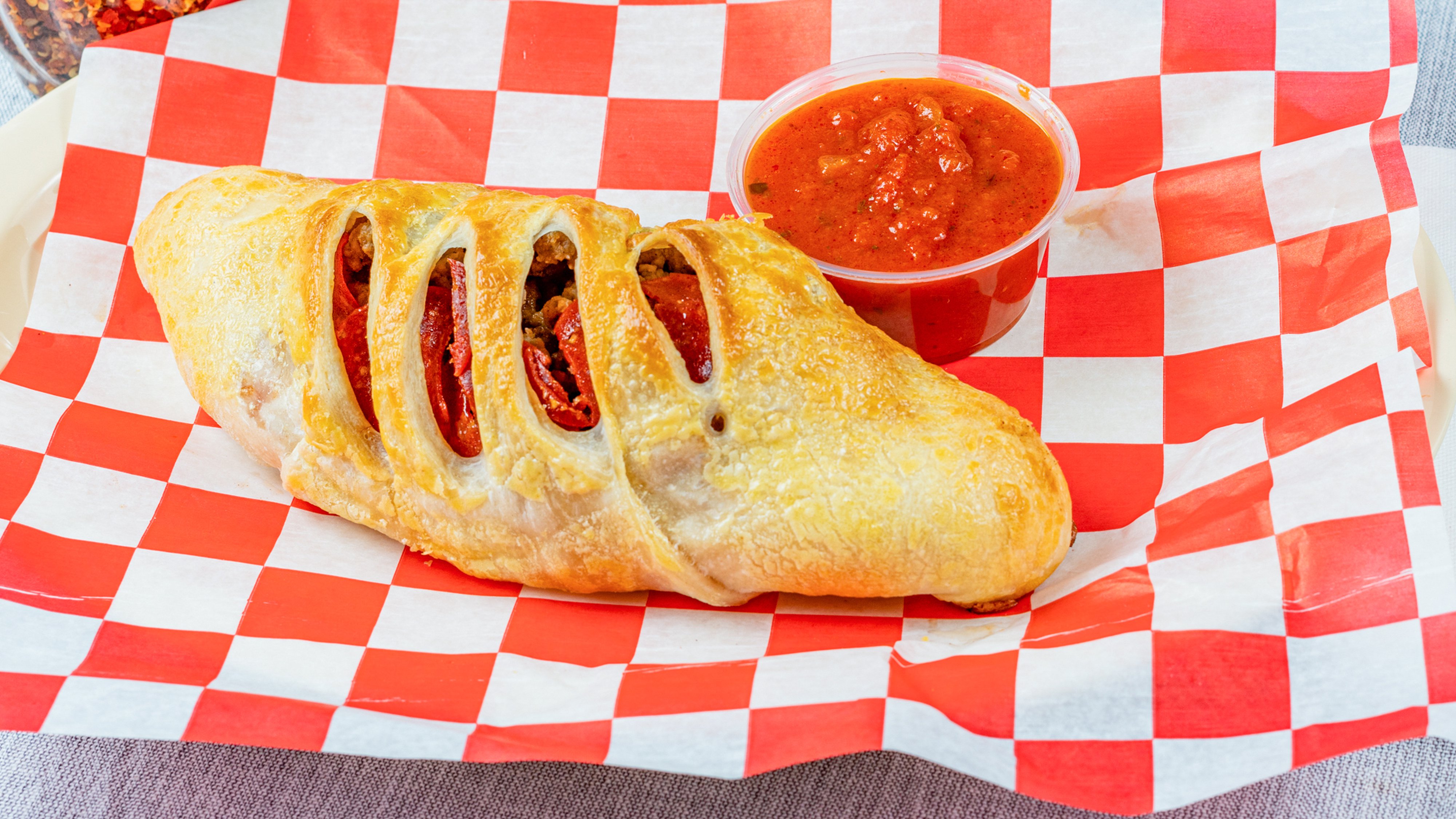 Sausage and Pepperoni Panzerotti