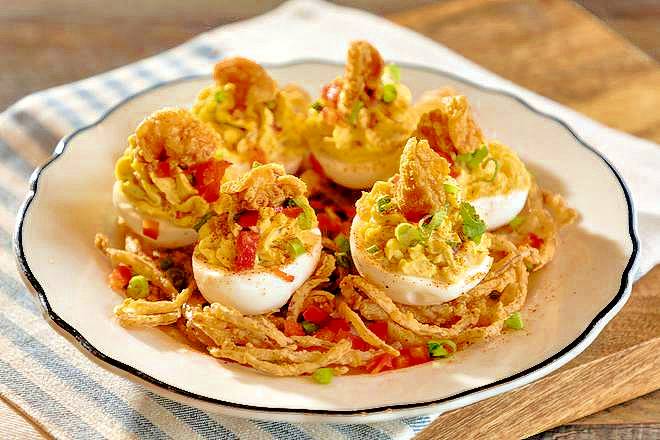 CRACKED OUT DEVILED EGGS (LARGE PARTY TAKE-OUT)