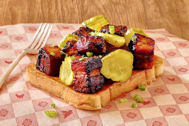 SMOKED PORK BELLY BURNT ENDS