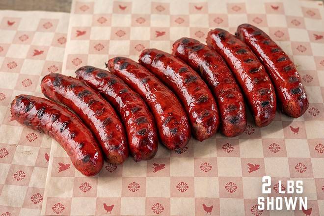 TEXAS RED HOT SAUSAGE PER POUND