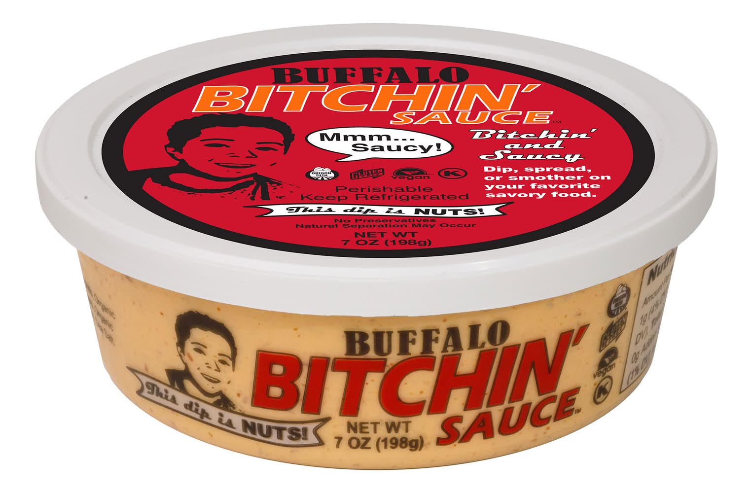 BITCHIN Saucy the Almond Dip, Buffalo (7 oz)