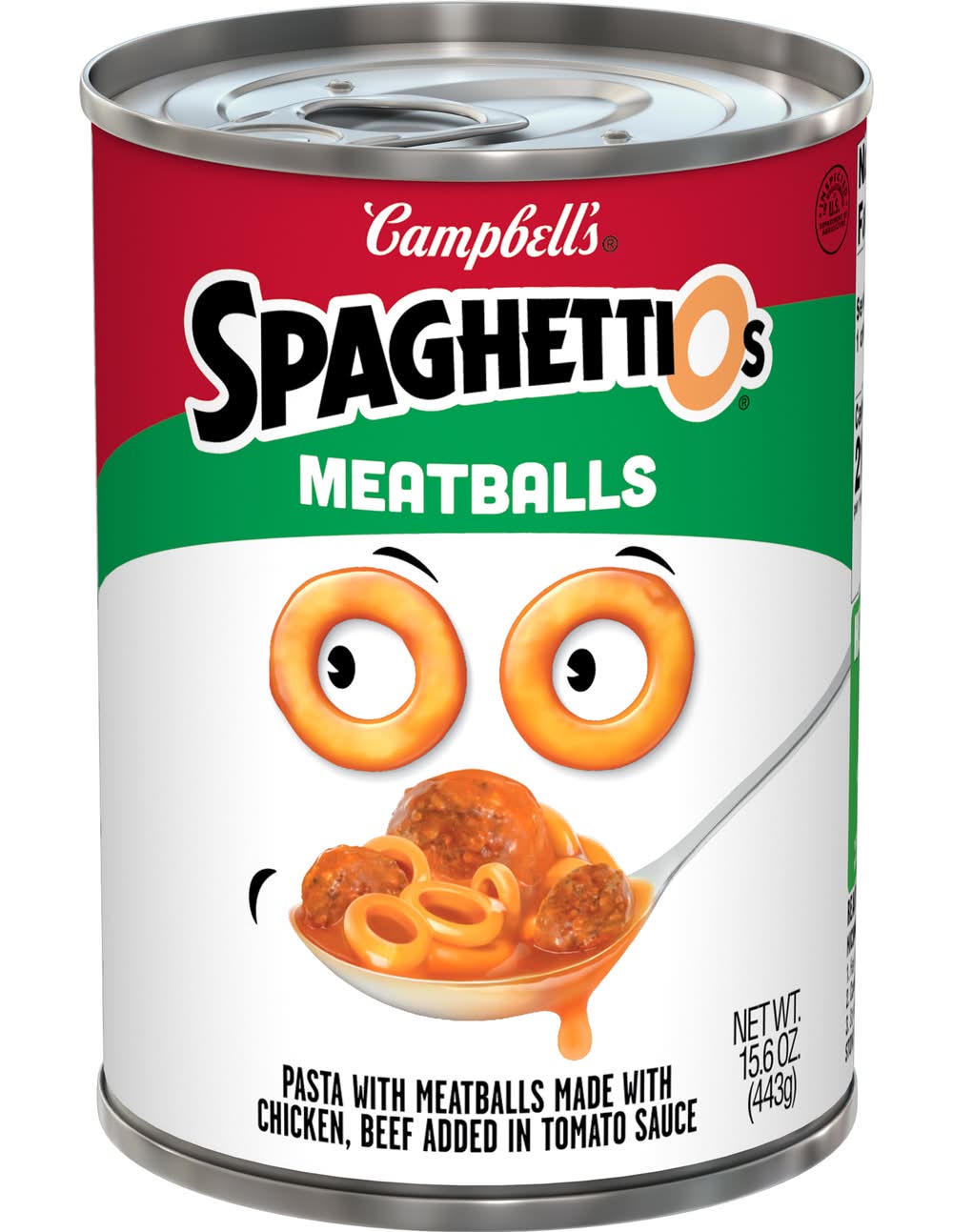 Campbell's Spaghettios Meatballs Pasta in Tomato Sauce (15.6 oz)