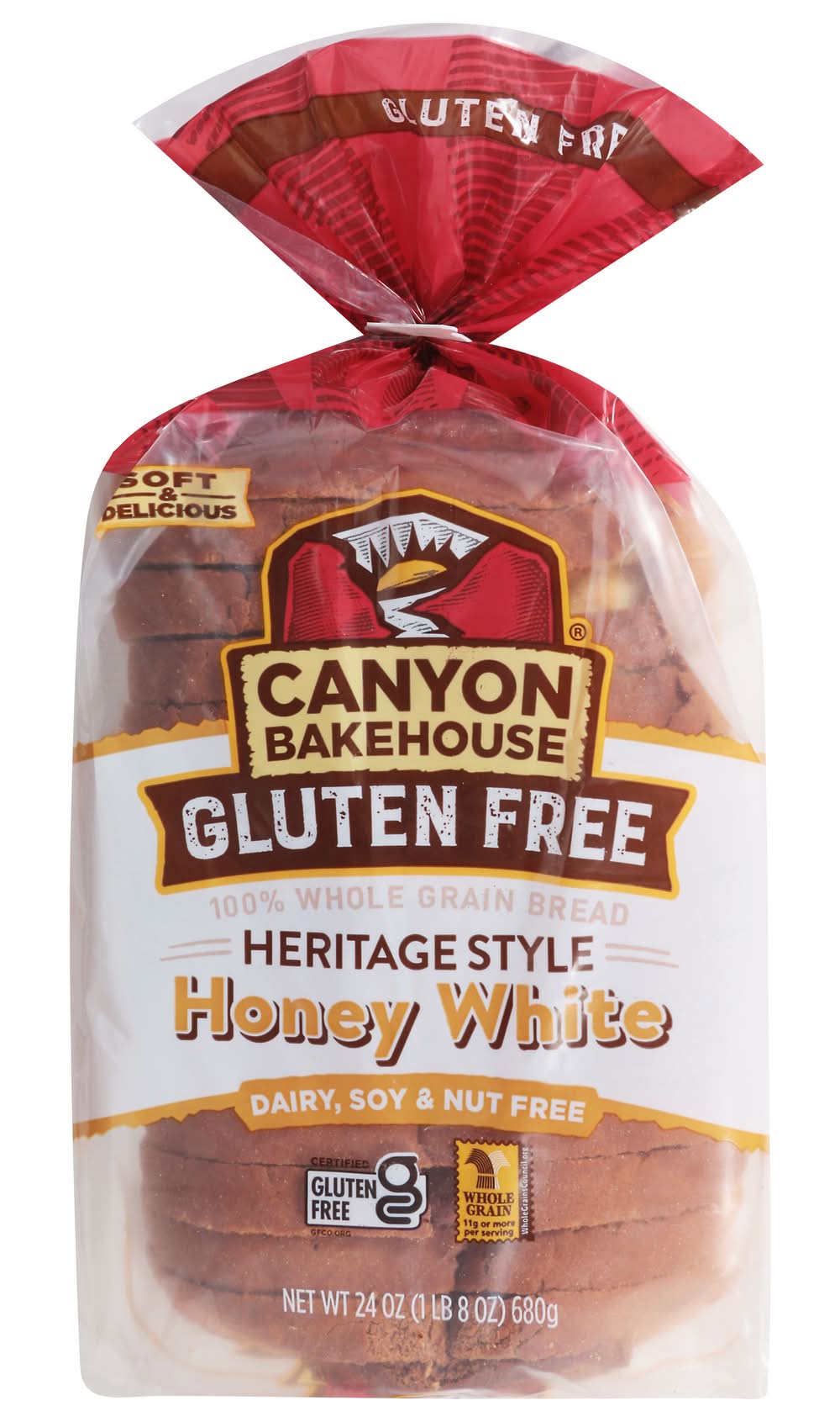 Canyon Bakehouse Gluten Free Heritage Style Bread, Honey White (24 oz)