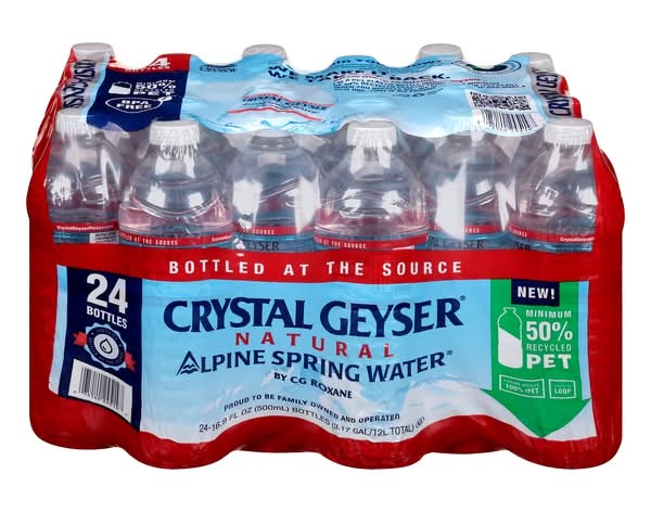 Crystal Geyser Natural Alpine Spring Water (24 x 16.9 fl oz)