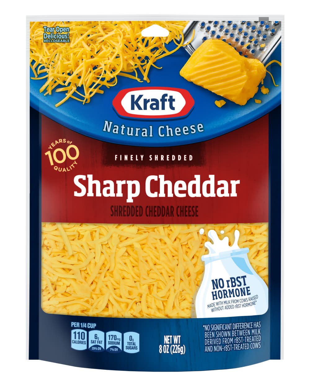 Kraft Sharp Cheddar Finely Shredded Cheese Bag (8 oz)