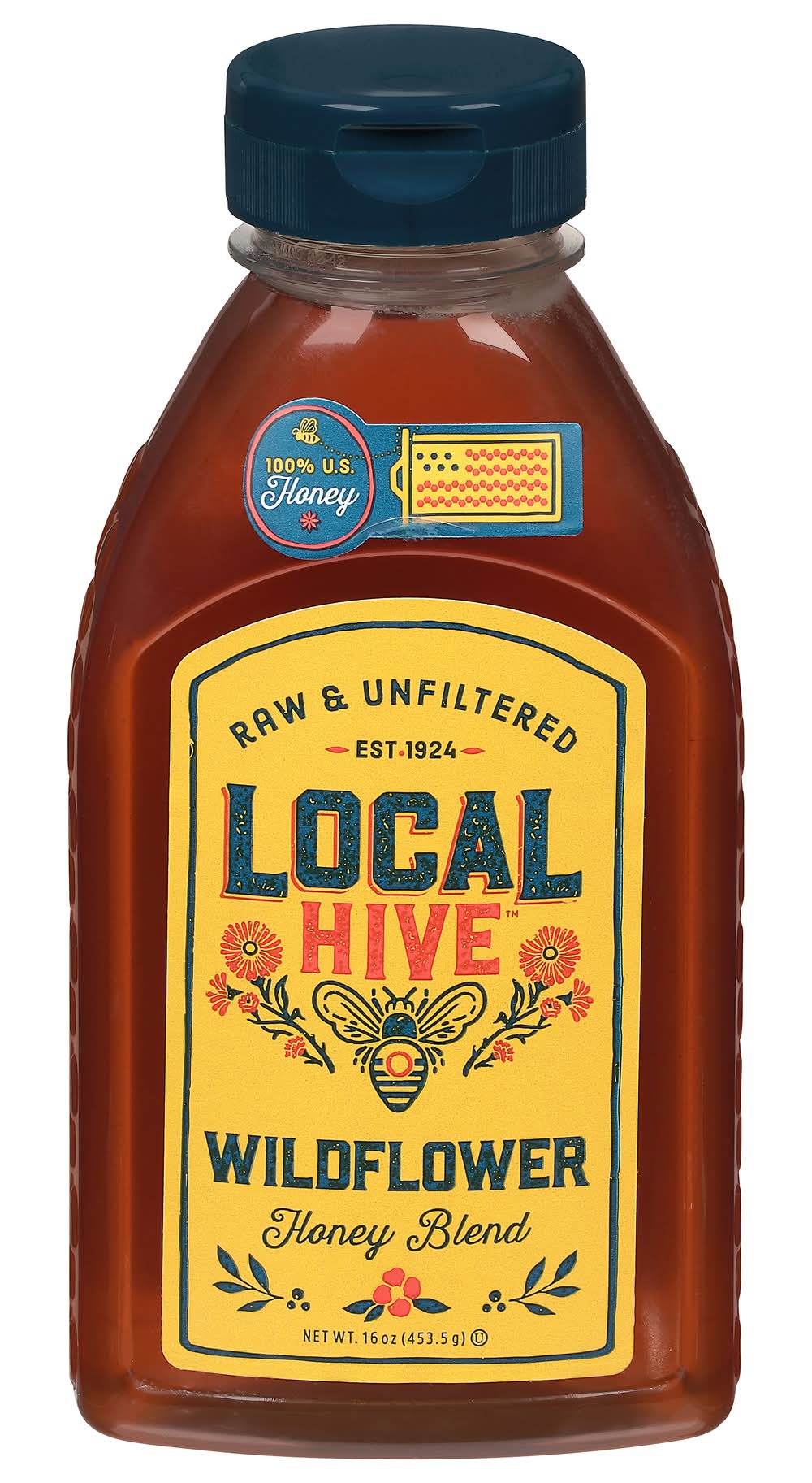 Local Hive Raw and Unfiltered Honey, Wildflower (16 oz)