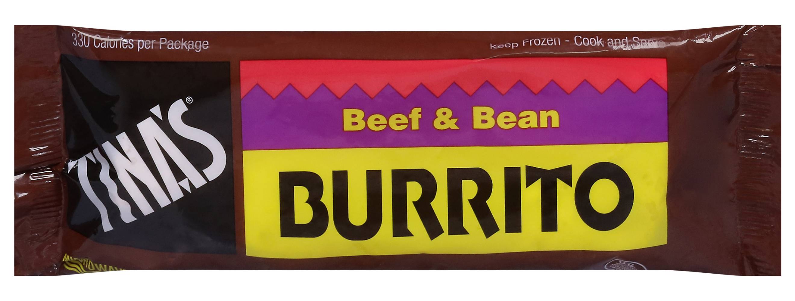 Tina's Beef and Bean Single Serve Burrito (4 oz)