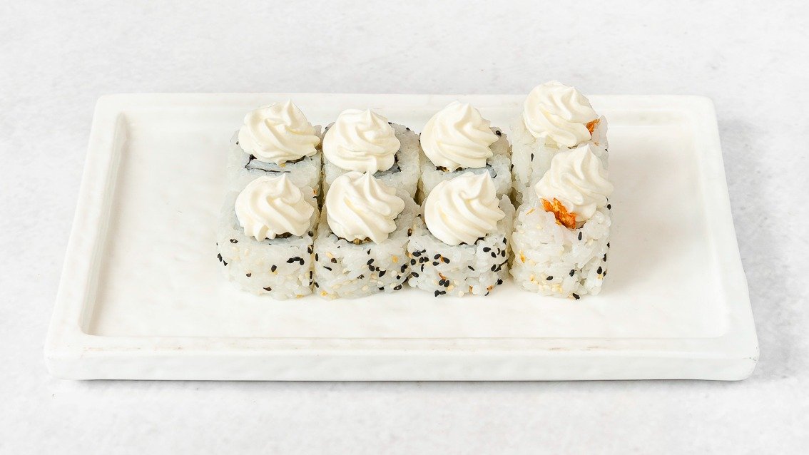 M12. Philly shrimp uramaki (8 kos)