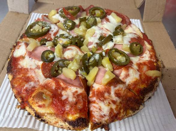 Italian Hawaiian Spice Garlic Butter Pan Pizza - Small 10"