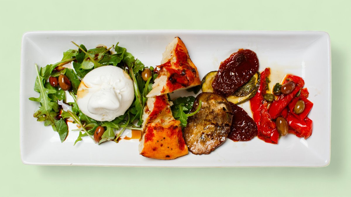 Burrata, Focaccia e Verdure