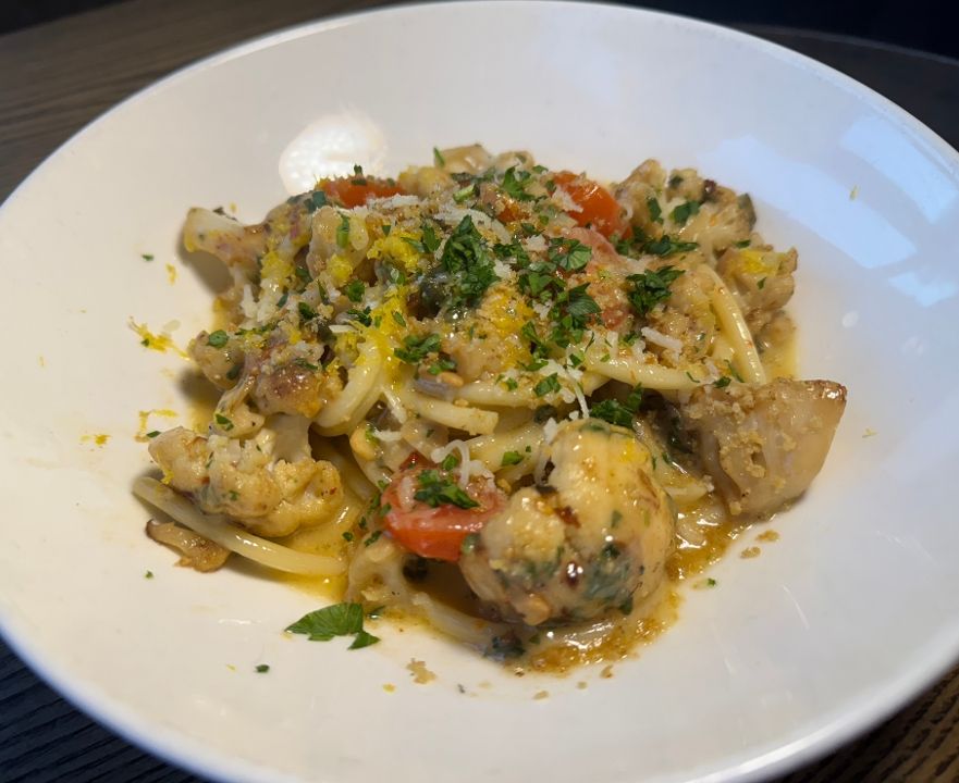 Bucatini with Charred Cauliflower 