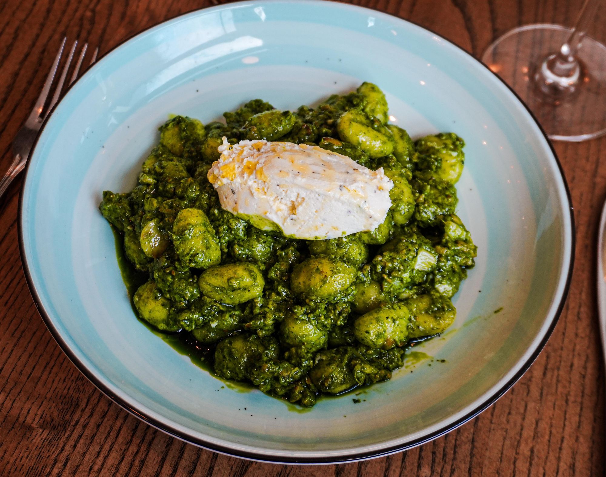 Gnocchi Pesto with Crumbled Italian Sausage