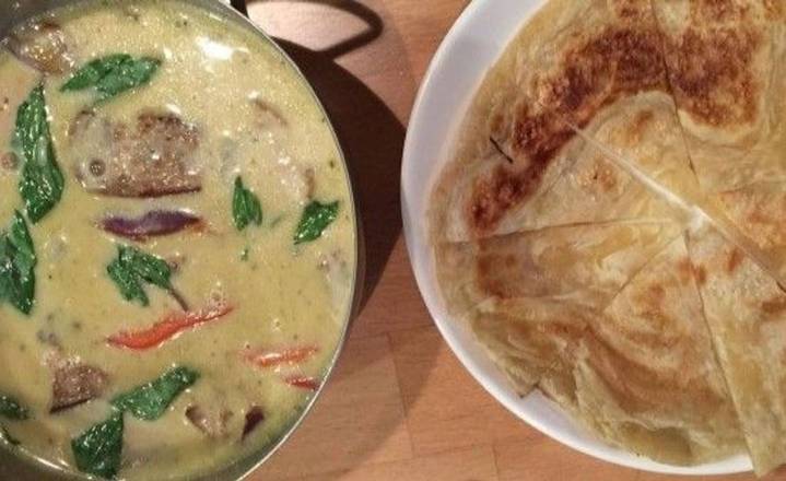 8.Eggplant Green Curry and Roti