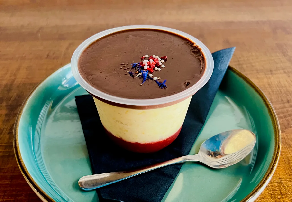 Gyümölcsös köles-rudi pohárkrém GM / Fruity Millet 'Cottage Cheeze' Dessert GF