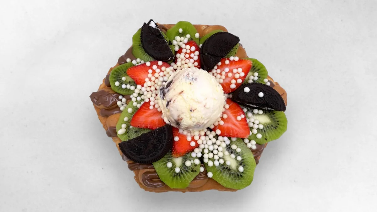 Special Bubble Waffles and Ice Cream