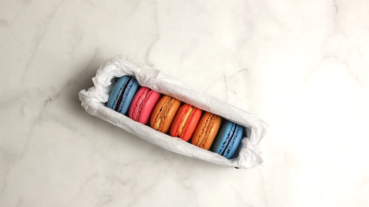 Ovocný Macarons Box 6ks