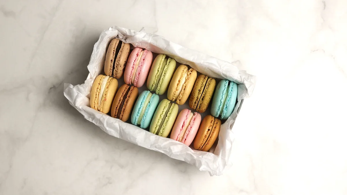 Sladký Macarons Box 12ks