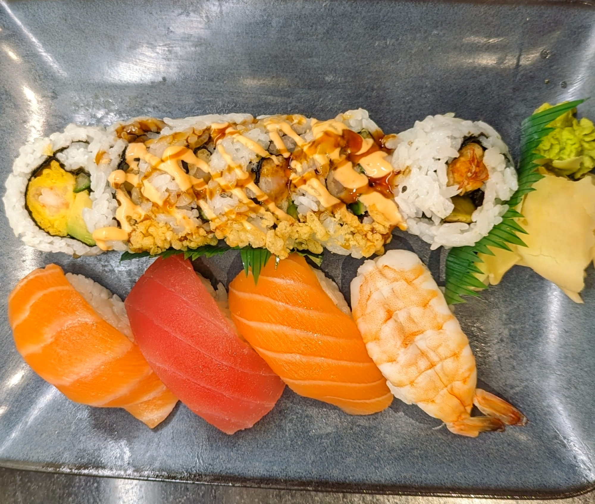 Sushi Combo a with Dynamite Rolls