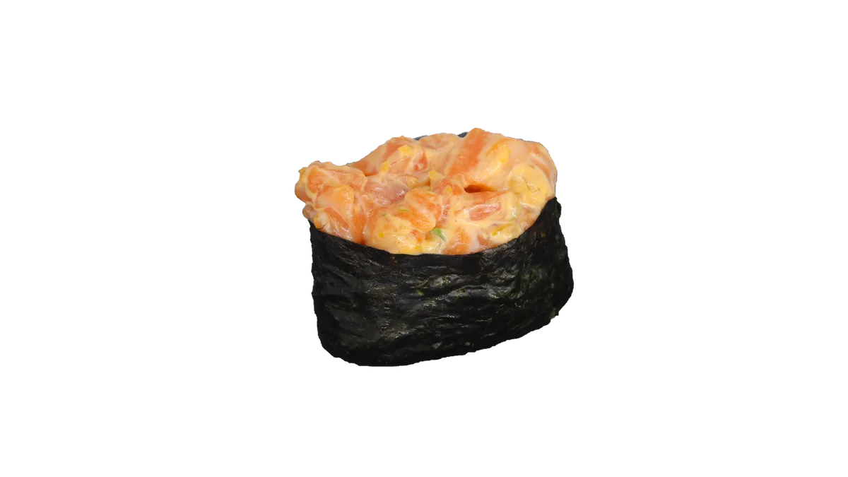 Gunkan spicy łosoś  (2szt)