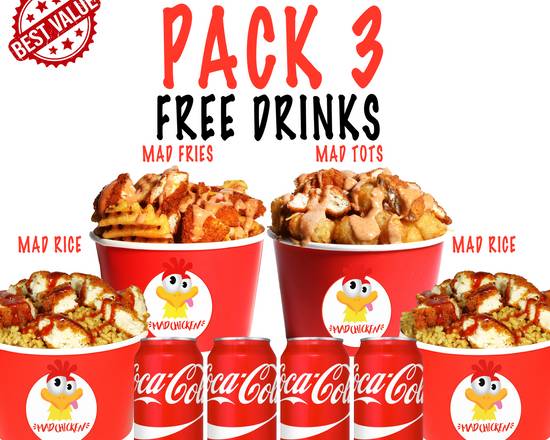 MAD PACK 3 ( FOR 4 PEOPLE )