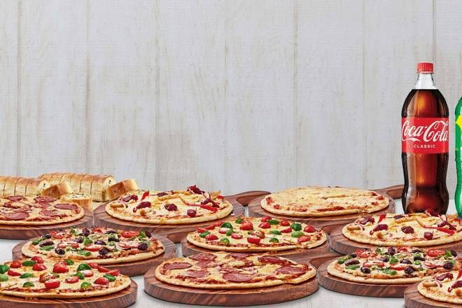 Any 10 Lrg Pizzas + 2 Gb + 2X 1.25L