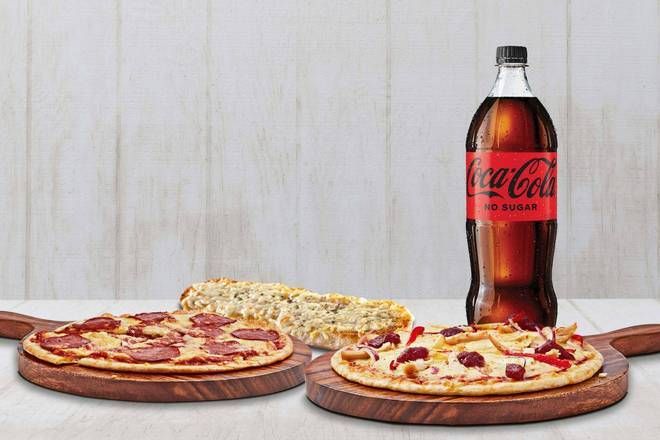 Any 2 Lrg Mad Pizza + Gb + 1.25L