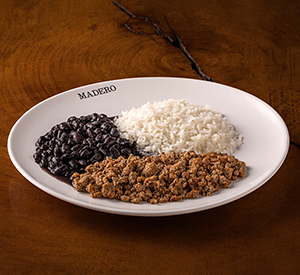 Carne Moída Com Arroz E Feijão Preto