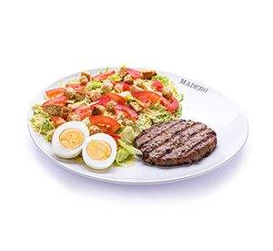 Caesar Salad Com Hamburger