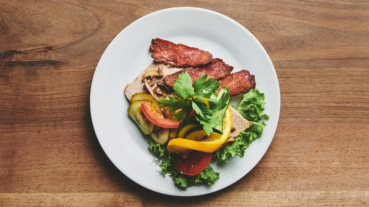 Kalveleverpostej med champignon (håndmad)