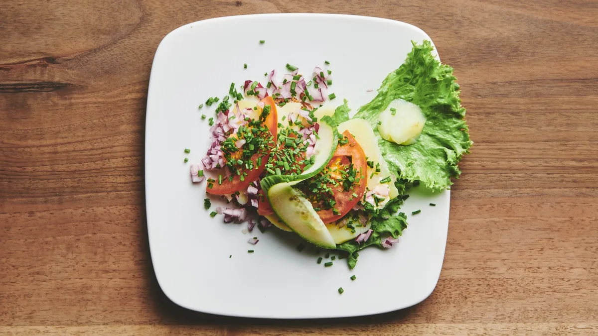 Luksus kartoffelmad med rødløg (V)