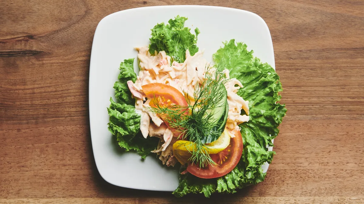 Luksus krabbesalat på franksbrød