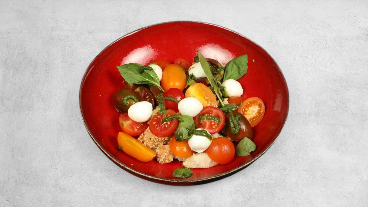 Cherry Tomatoes on Rusk
