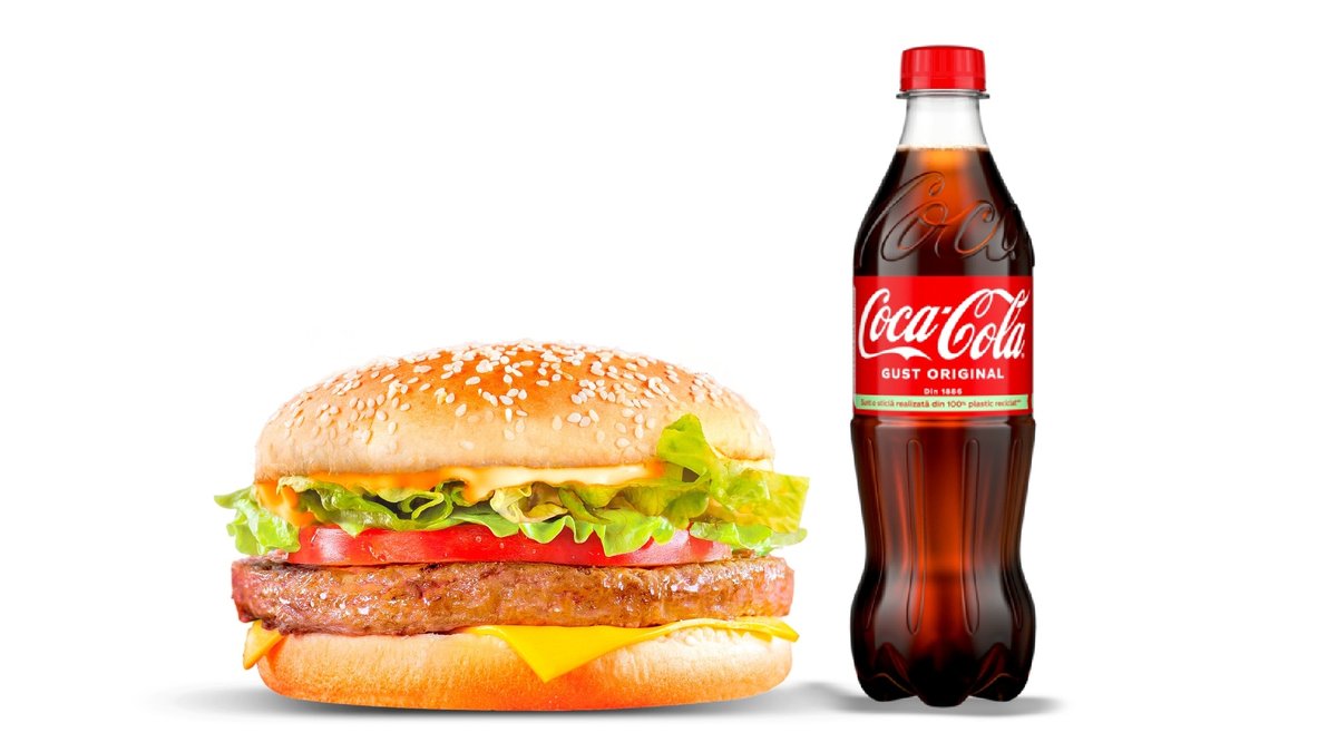 Burger de pui + Coca-Cola