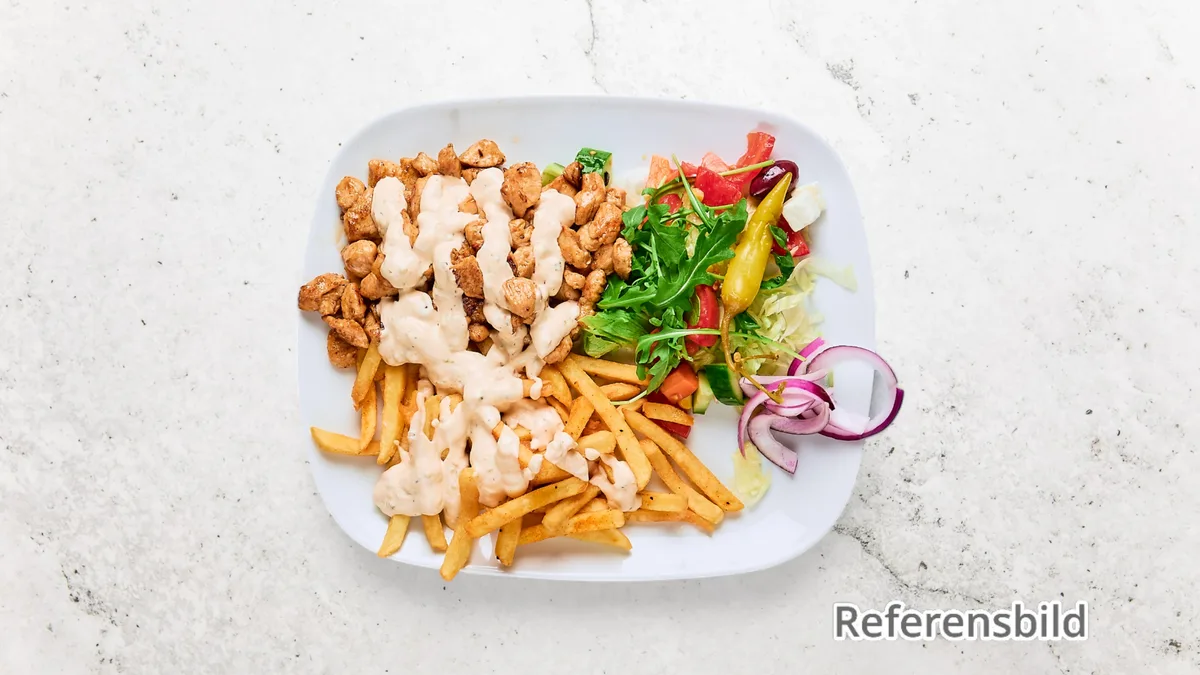 Kycklingkebabtallrik