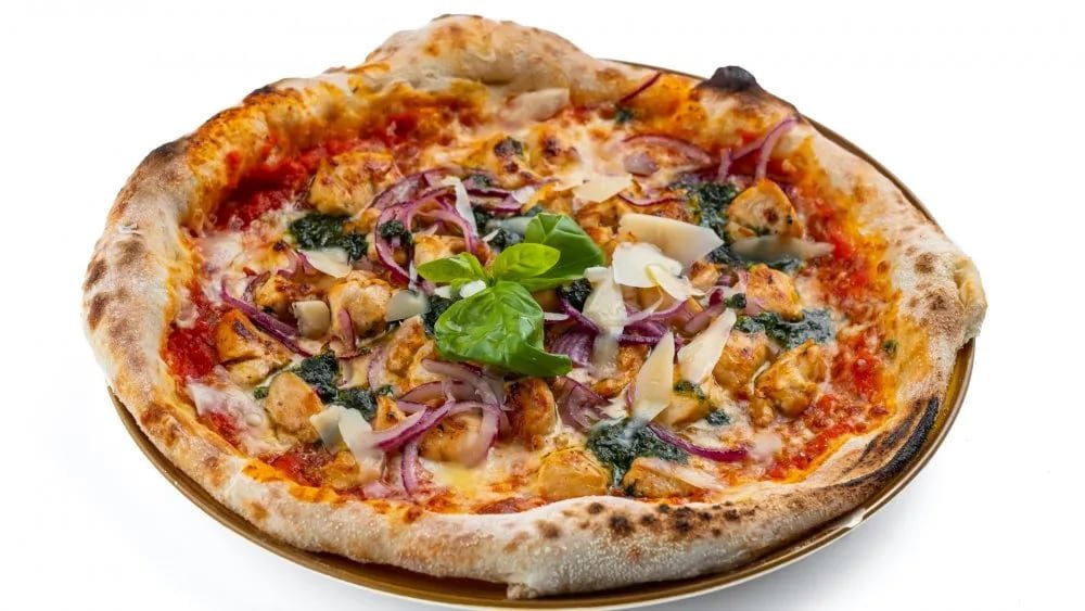 Pizza polo e pesto
