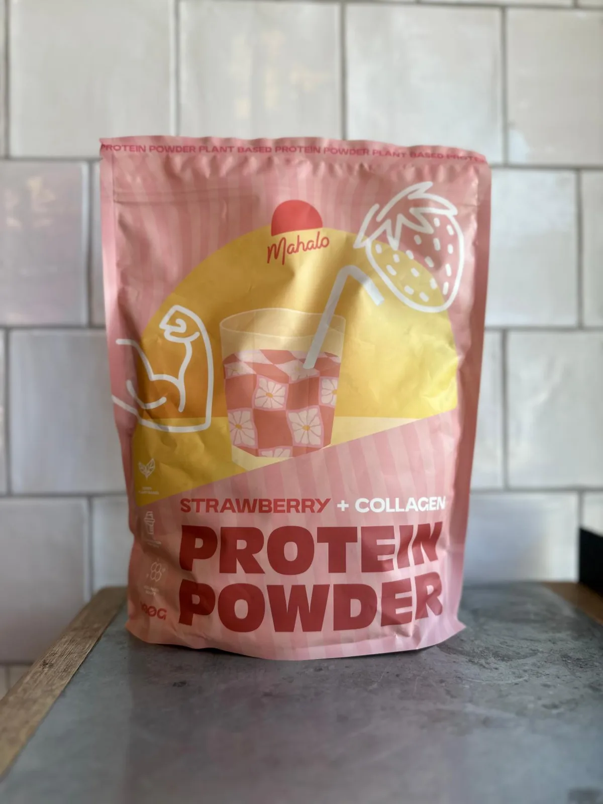 Mahalo Proteinpulver jordgubb med kollagen