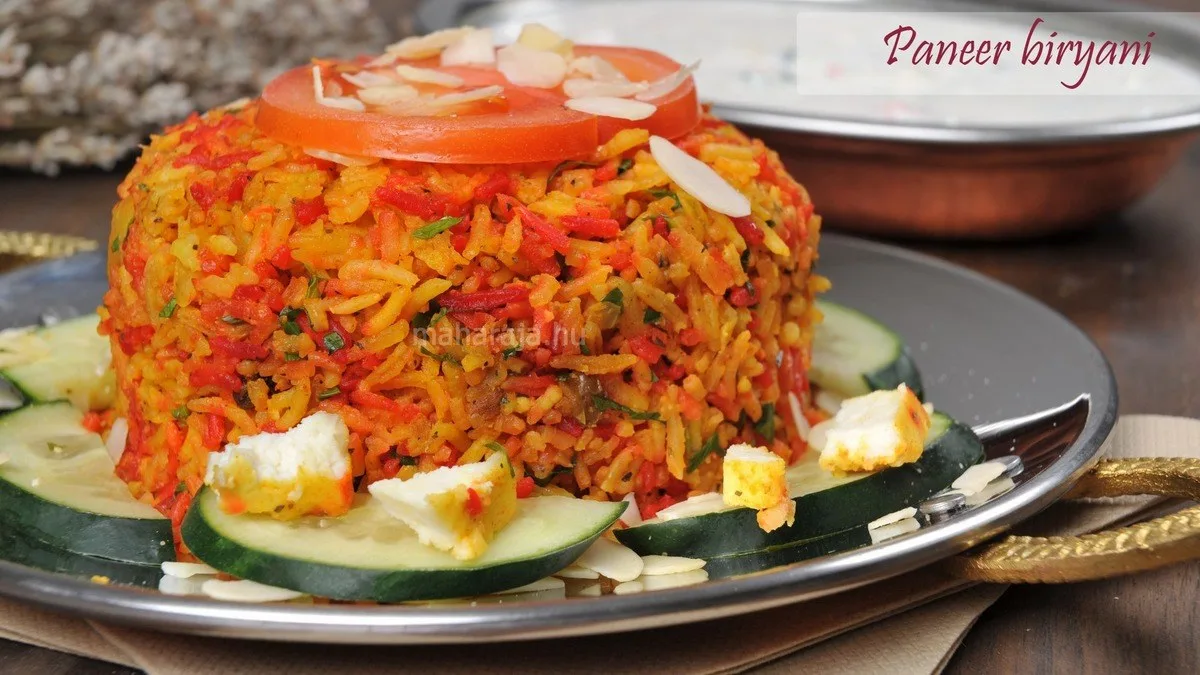 Paneer Biryani with Raita