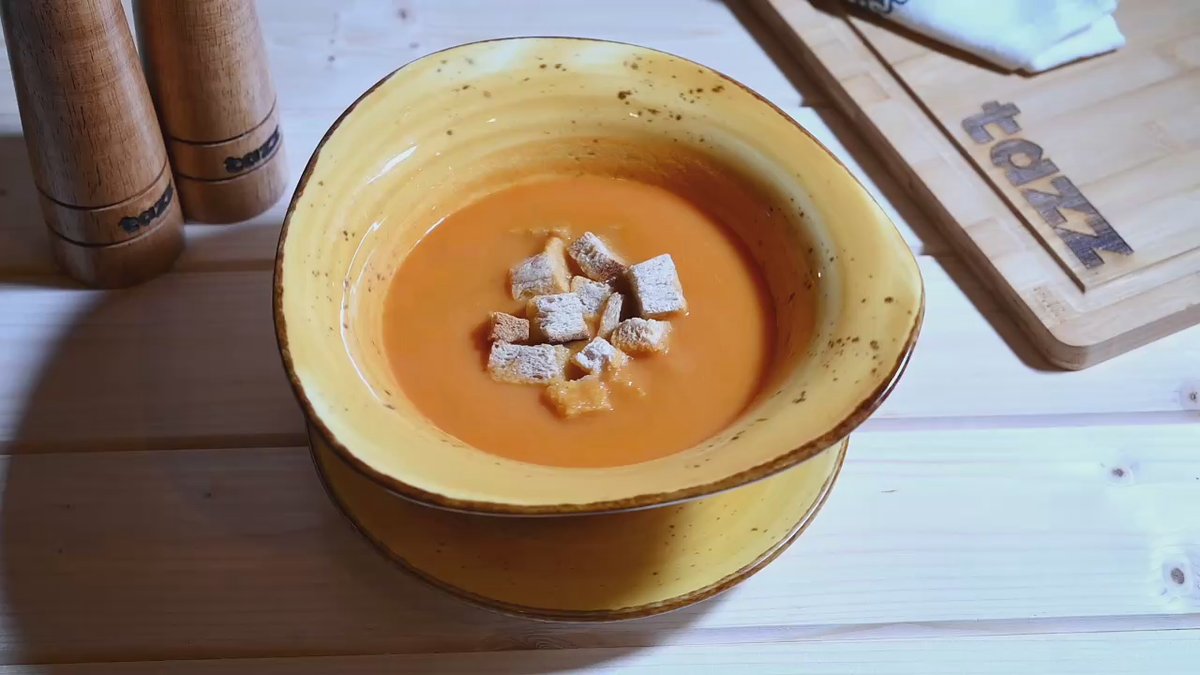 Supa crema de legume cu crutoane