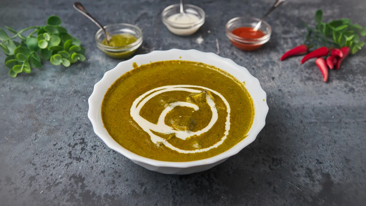 Palak Paneer and Rice