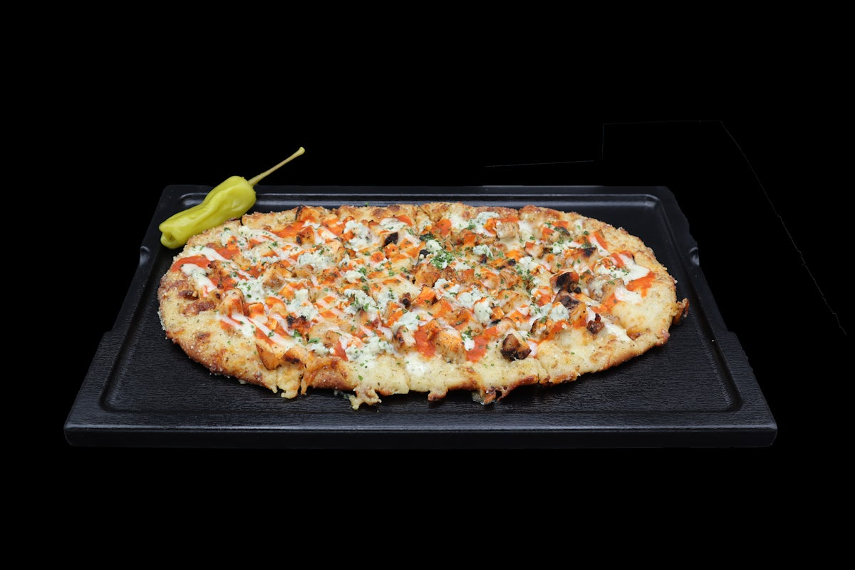 Buffalo ranch chicken flatbread