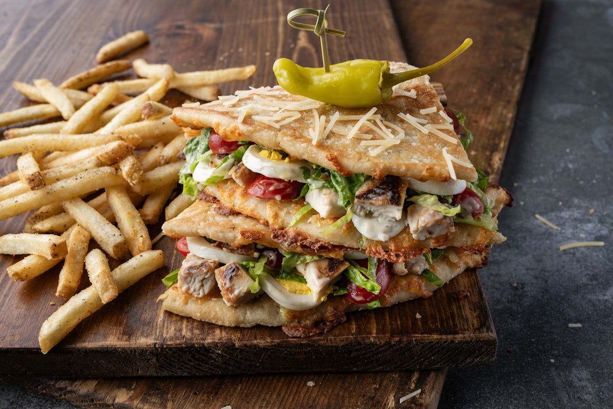 Chicken Caesar Flatbread Sandwich