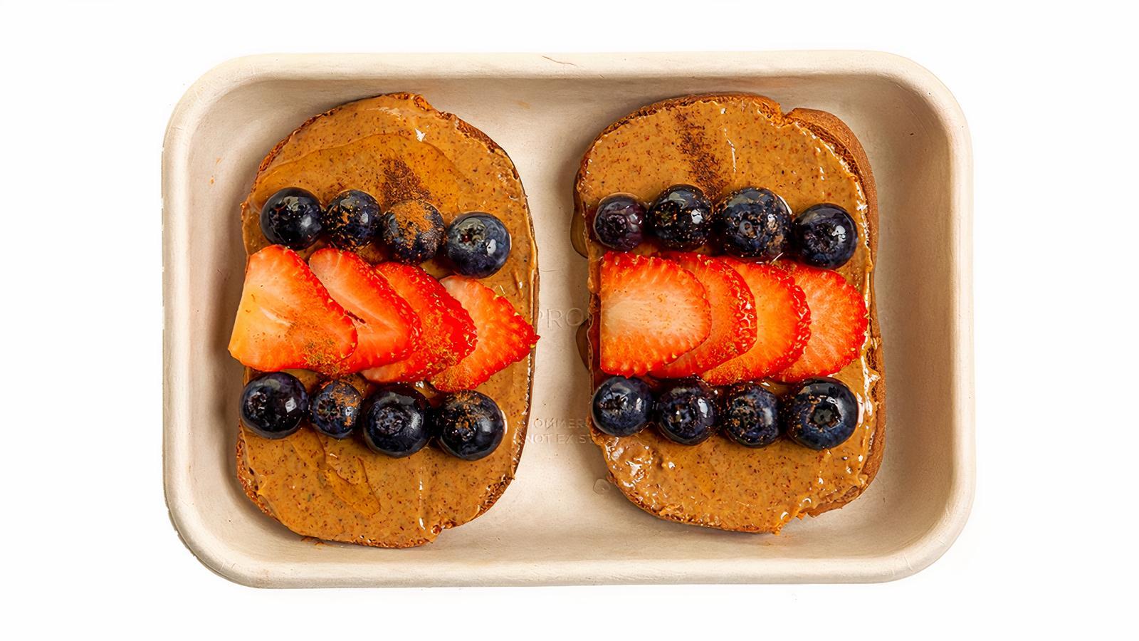 Almond Butter Berry Toast - 2 Slices