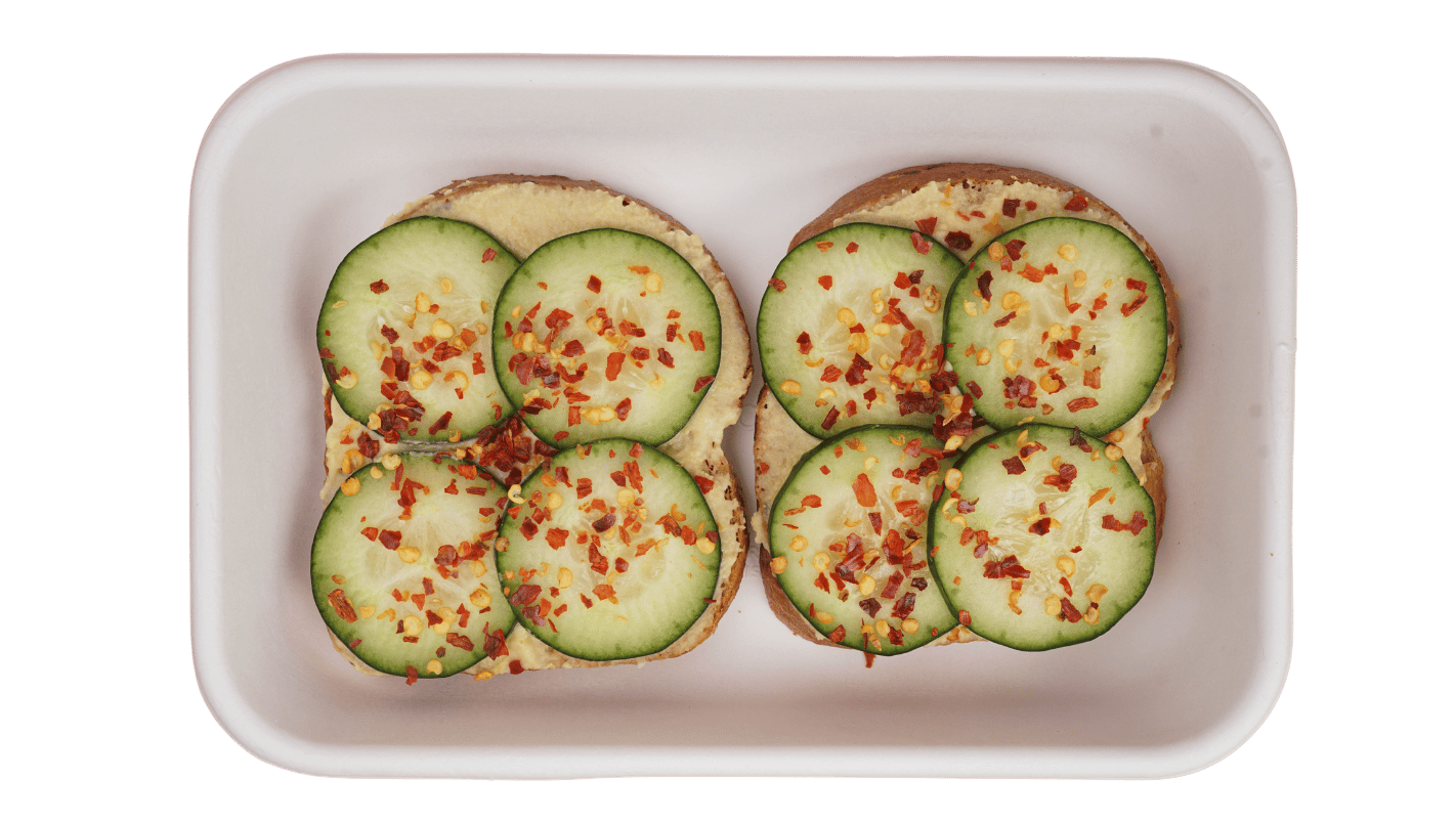 Spicy Hummus Toast - 2 Slices