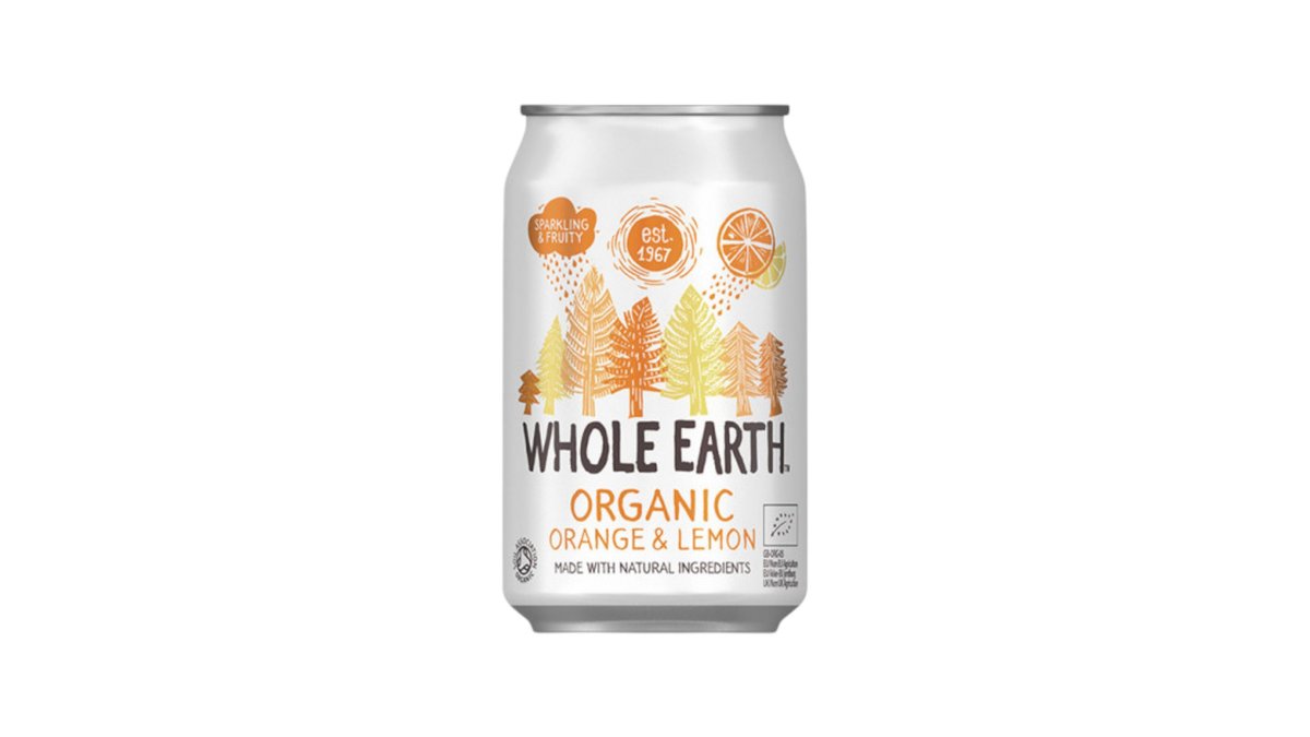 Whole earth okus organic sparkling orange and lemon