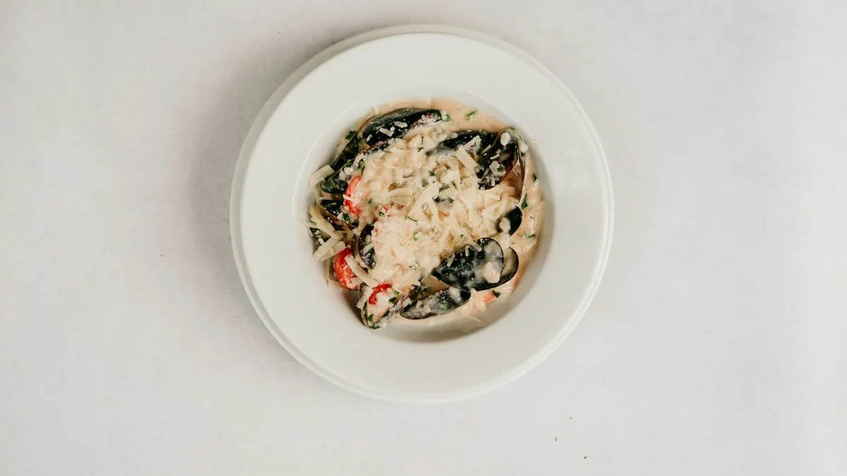 Risotto z krewetkami i mięsem małż