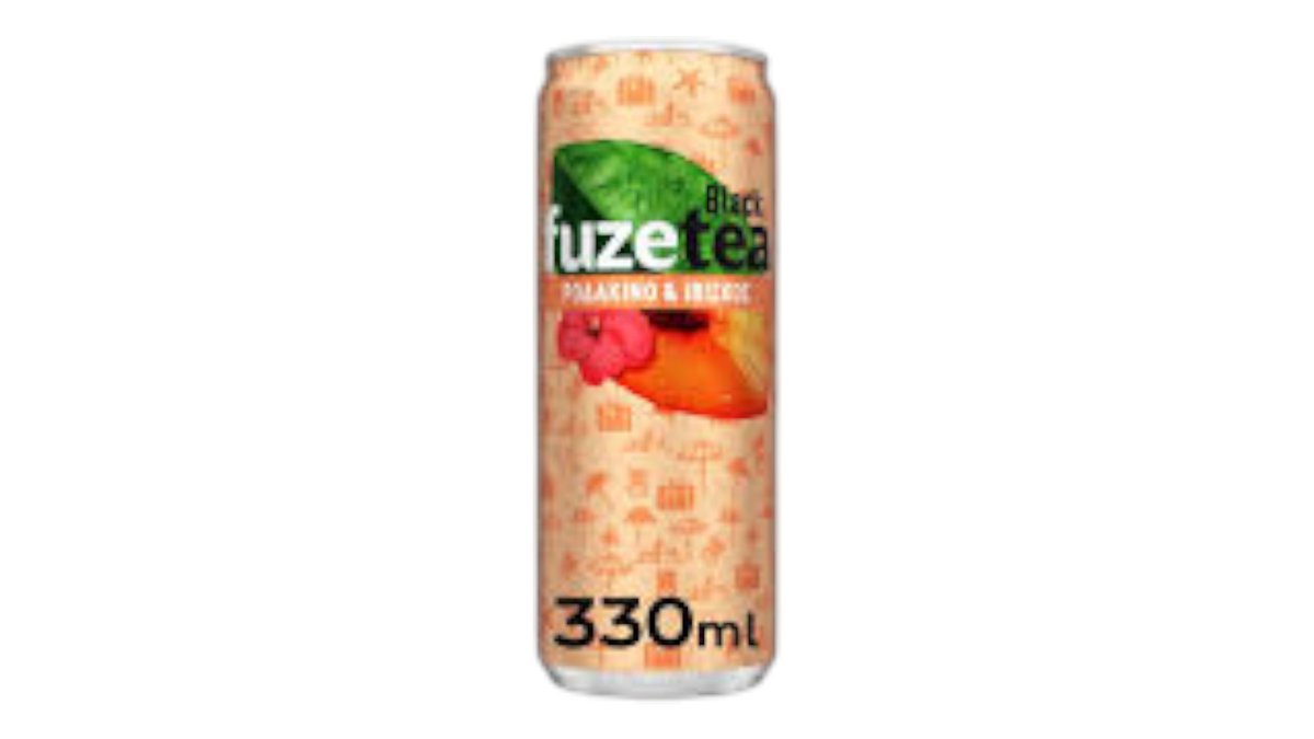 FuzeTea Black Ice Tea Ροδάκινο με Εκχύλισμα Ιβίσκου 0.33 l
