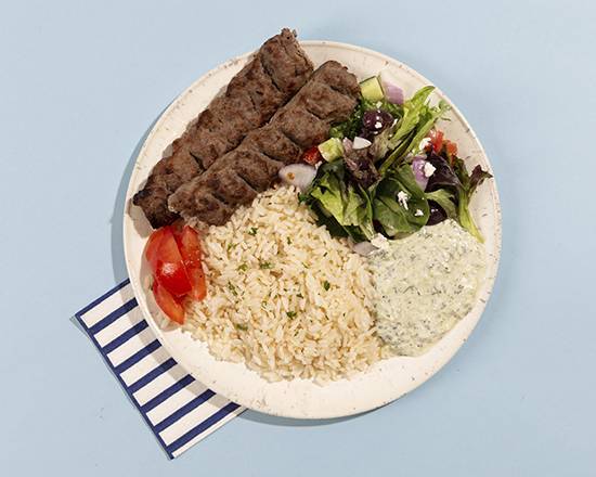 Ground Beef Kabob Rice Platter
